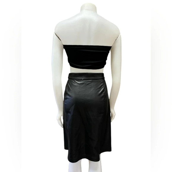 Calvin Klein NWT Black Skirt Midi Pleather Plus Size 22W - Picture 3 of 10